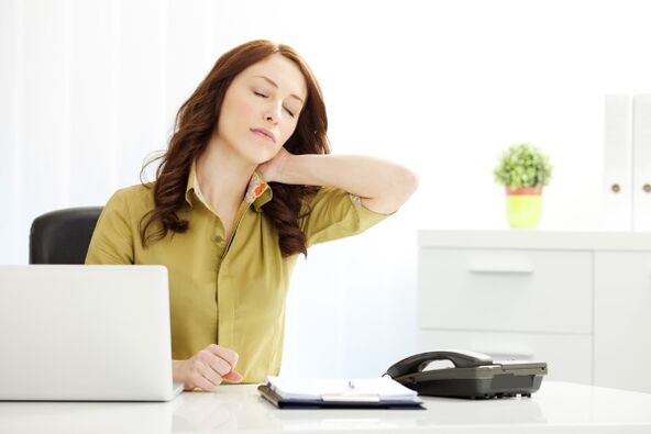 Sitting causes the appearance of cervical and then thoracic osteochondrosis